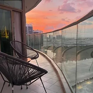 Urban Cozy -sea View With Pool And Gym Access Lägenhet Abu Dhabi